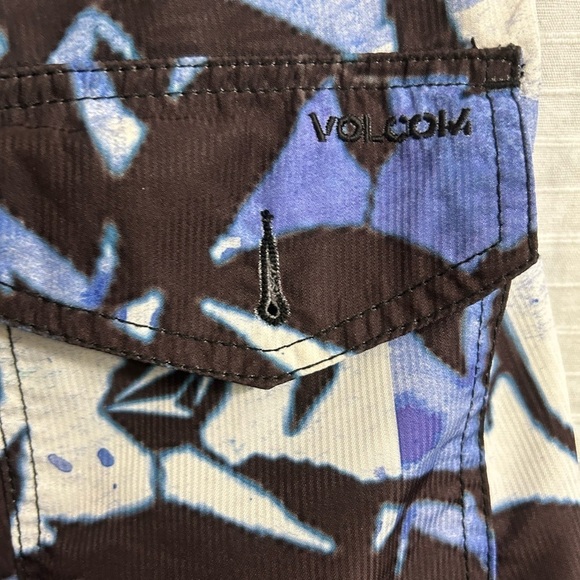 Genuine Volcom Stone Hawaiian Blue Floral Board Shorts Swim Trunks Size 30 - Picture 5 of 6